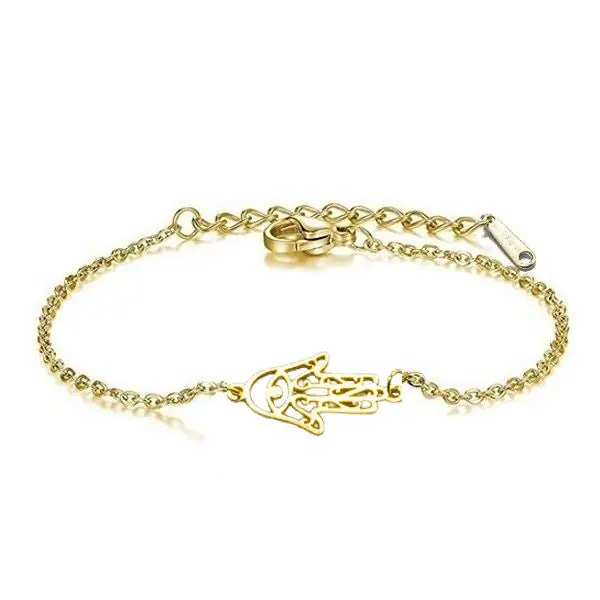 Bracelet acier inoxydable main de Fatma or Paiement Sécurisé