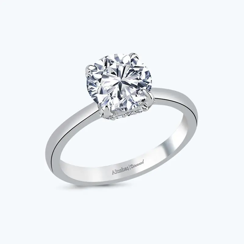 Meilleur Prix Look Diamant de synthèse Solitaire Bague de Fiançailles