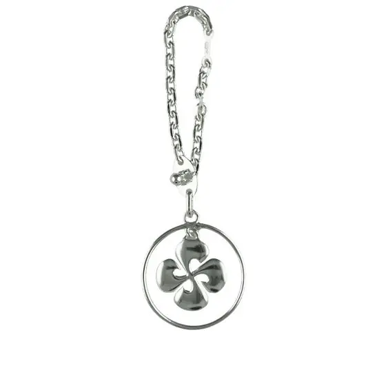 Satisfait Ou Remboursé PORTE-CLE BASQUE | Porte-clés Argent massif CROIX BASQUE CERCLE | BIJOUX BASQUES | MADILAR |