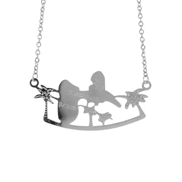 Collier acier inoxydable Guadeloupe argenté Acheter En Ligne