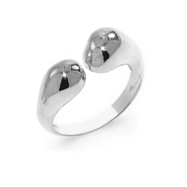 Bague acier 316 boules argentées Acheter Direct