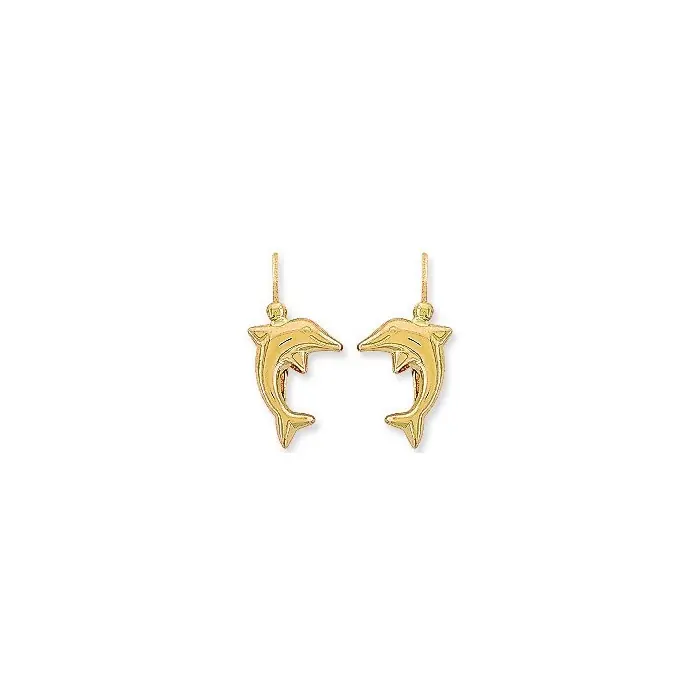Usine Directe Boucles d'oreilles OR 750/1000e dauphins 0.60grs