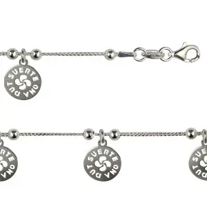 Promotion Saisonnière Bracelet basque Argent LASA SUERTE Pampilles| BIJOUX REGIONAUX | MADILAR