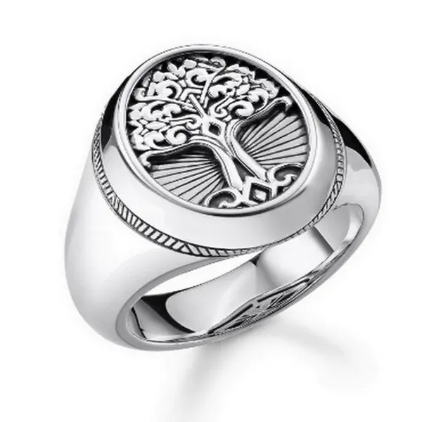 Meilleur Choix Bague chevalière acier 316 arbre de vie