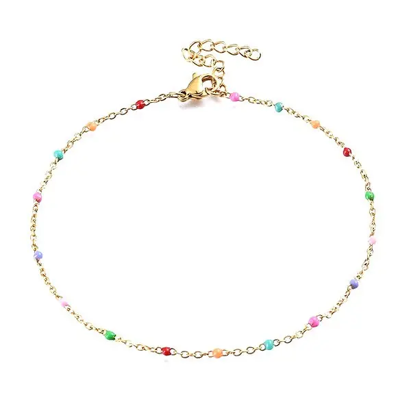 Chaîne de cheville acier 316 or multicouleur Haute Qualité