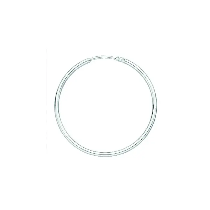 Promotion Créoles Or blanc 750/1000e fil 1,5mm diametre 30mm 1.30 grs