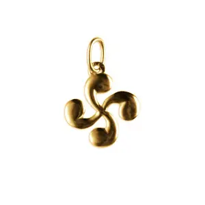 Solde BIJOUX CROIX BASQUE | Pendentif Croix BASQUE Plaqué Or F | BIJOUX BASQUES | MADILAR |