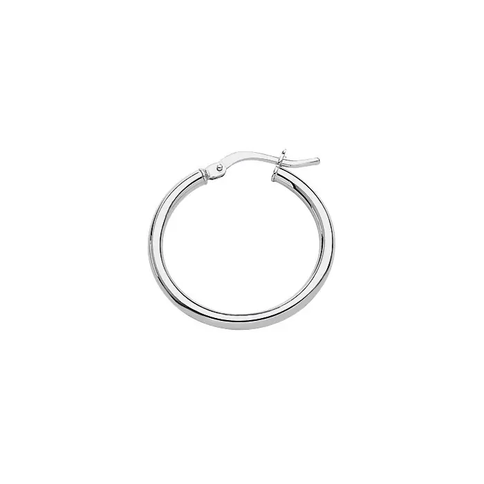 Prix Choc Créoles Or blanc 750/1000e fil 2mm diametre 20mm 1.55grs