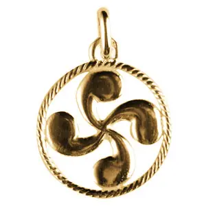 Tendance PENDENTIF BASQUE | Pendentif Plaqué Or CROIX BASQUE CORDON | BIJOUX BASQUES | MADILAR |