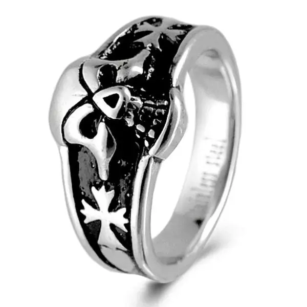Satisfait Ou Remboursé Bague pour Homme - Acier 316 - Tête de mort