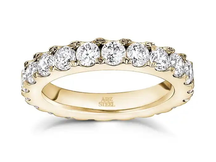 Livraison Gratuite Bryo Stainlees Steel 3.5MM CZ Eternity Ring For Women