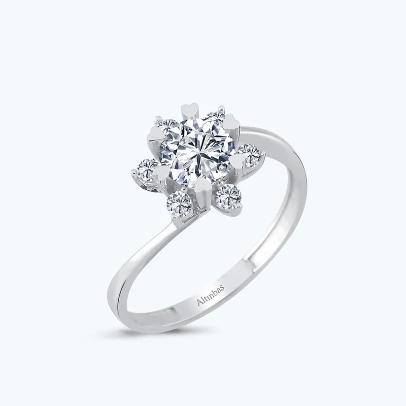 Bague Fleur en Or Top Qualité