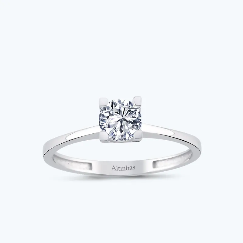 Pas Cher Bague Solitaire en Or