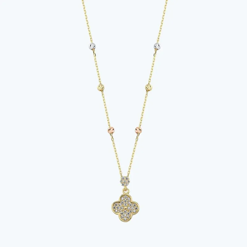 Authentique Collier Trèfle en Or