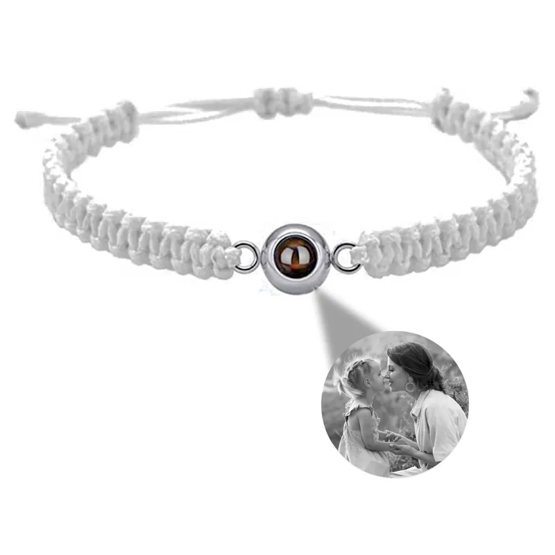 Soldes Bracelet Cordon Ajustable Bracelet Projection Photo avec 1 Pierre de Projection | Jessemade