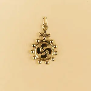 Prix Choc CHAPELET OR | Chapelet Or 18 carats CROIX BASQUE | BIJOUX RELIGIEUX BASQUES | MADILAR |