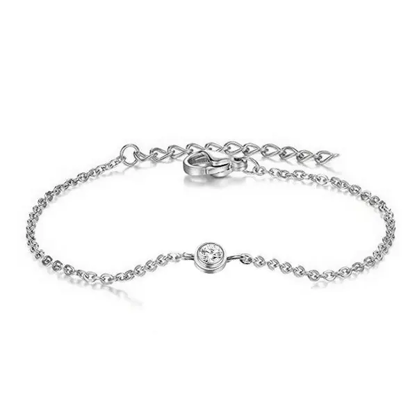 Prix Cassé Bracelet en Acier 316 - Solitaire argenté