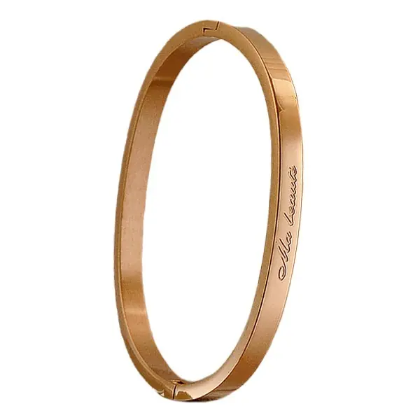 Acheter En Ligne Bracelet message en acier pour enfant - Couleur Or rose - gravure ' Ma beauté '