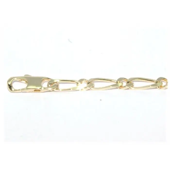 Quantité Limitée Chaîne plaqué or maille figaro 1+1 4mm 50cm