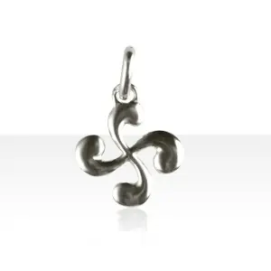 Top Vente CROIX BASQUE OR | Pendentif Croix BASQUE Or blanc M4 | BIJOUX BASQUES | MADILAR |