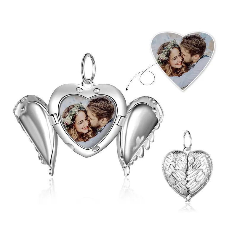 Collier Photo Prénom Personnalisé Pour Femme Couple Populaire