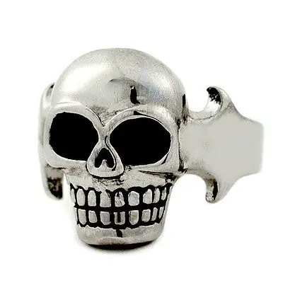 Commander Vite Bague en Acier 316 - Couleur argenté - Petite tête de mort