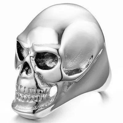 Achat Immédiat Bague en Acier 316 - Couleur argenté - Tête de mort