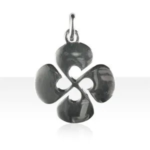 Produit De Marque CROIX BASQUE BIJOUX | Pendentif Croix BASQUE Argent PLATE RONDE 3 | BIJOUX BASQUES | MADILAR |
