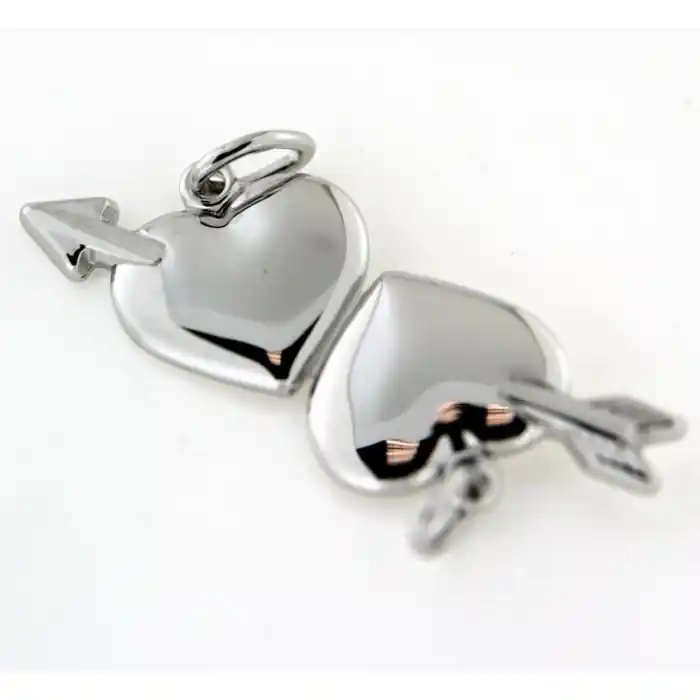 Acheter En Ligne Pendentif argent double coeur sécable