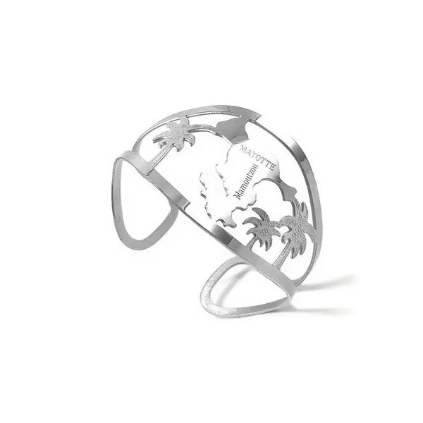 Bague en Acier 316 - Mayotte - couleur argent Satisfait Ou Remboursé