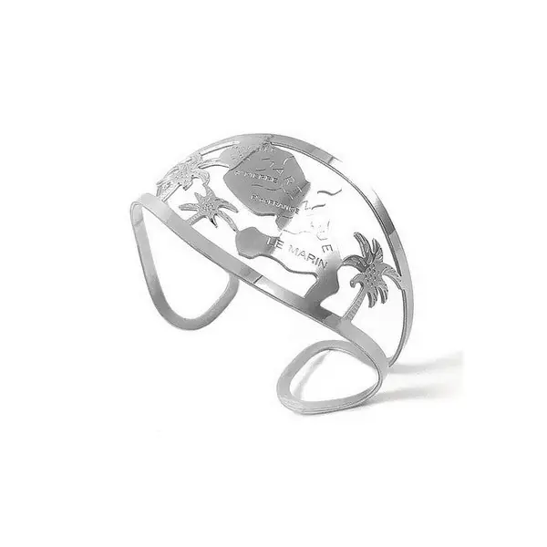 Bague en Acier 316 - Martinique - couleur argent Meilleur Prix