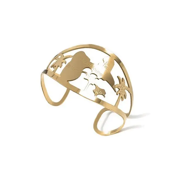 Bague en Acier 316 - Guadeloupe - couleur or Marque