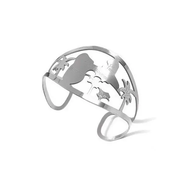 Solde Bague en Acier 316 - Guadeloupe - couleur argenté