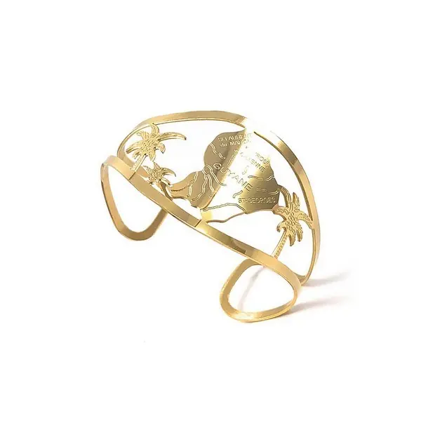 Bague en Acier 316 - Guyane - couleur or Prix Choc