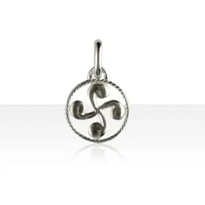 Prix Réduit CROIX BASQUE BIJOUX | Pendentif Croix BASQUE Argent CORDON 3 | BIJOUX BASQUES | MADILAR |