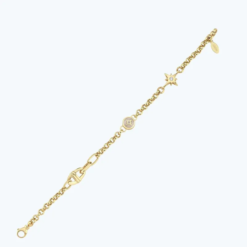 Fait Main Bracelet Étoile Polaire en Or