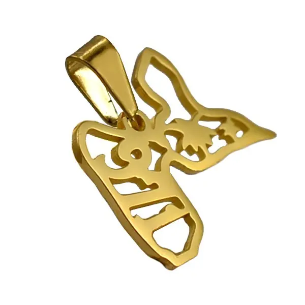 Expédié Aujourd’hui Pendentif mixte - Acier 316 ajouré doré - 971