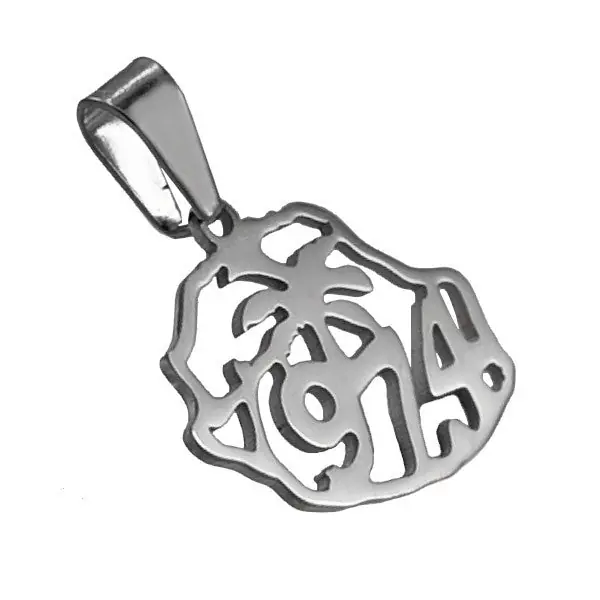Expédition Rapide Pendentif mixte - Acier 316 ajouré - 974