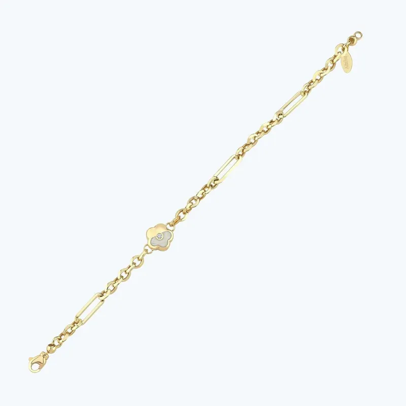 Marque Bracelet Fleur en Or