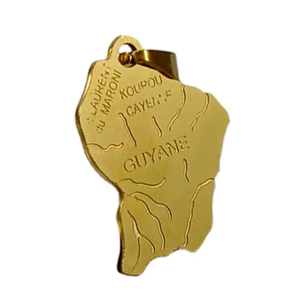 Commande En Gros Pendentif mixte - Acier 316 doré - Guyane