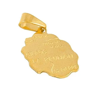 Pendentif mixte - Acier 316 doré - La Réunion Affaire À Saisir