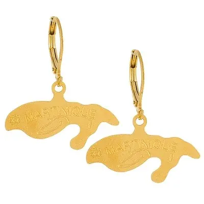 Dernier Modèle Boucles d'oreilles pour femme - Acier 316 doré - Martinique