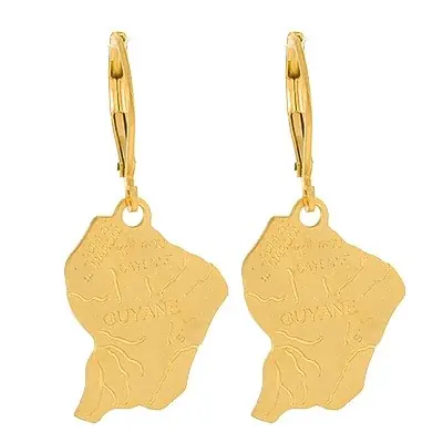 Nouvelle Collection Boucles d'oreilles pour femme - Acier 316 doré - Guyane