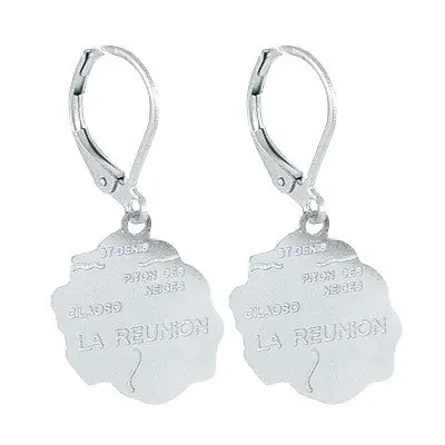 Boucles d'oreilles pour femme - Acier 316 argenté - La Réunion Nouveauté
