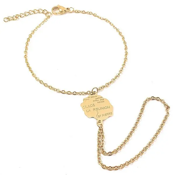 Bijou de main pour femme - Acier 316 doré - La Réunion Vente Flash