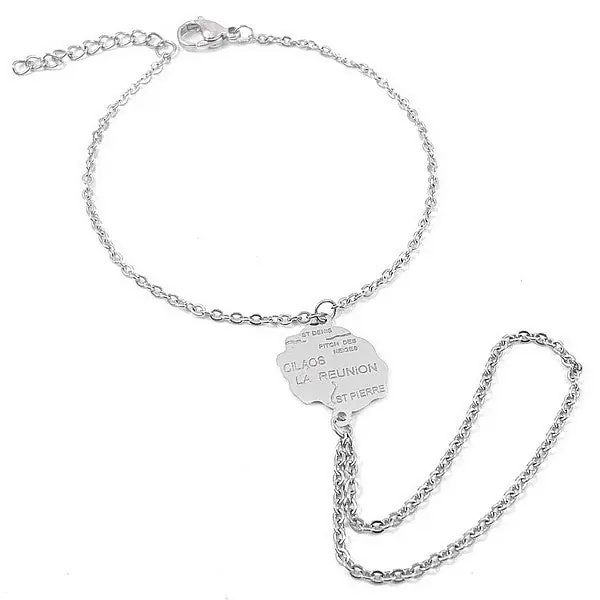 Dernière Chance Bijou de main pour femme - Acier 316 argenté - La Réunion