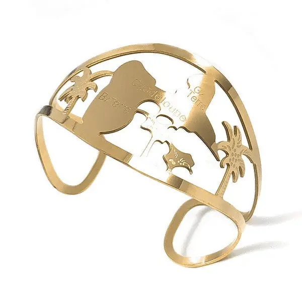 Remise Bracelet pour femme - Acier 316 doré - La Guadeloupe