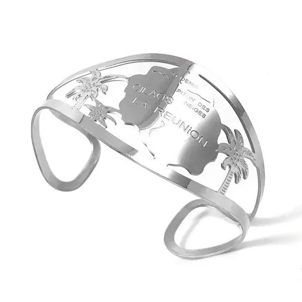 Bracelet pour femme - Acier 316 argenté - La Réunion Nouvel Arrivage