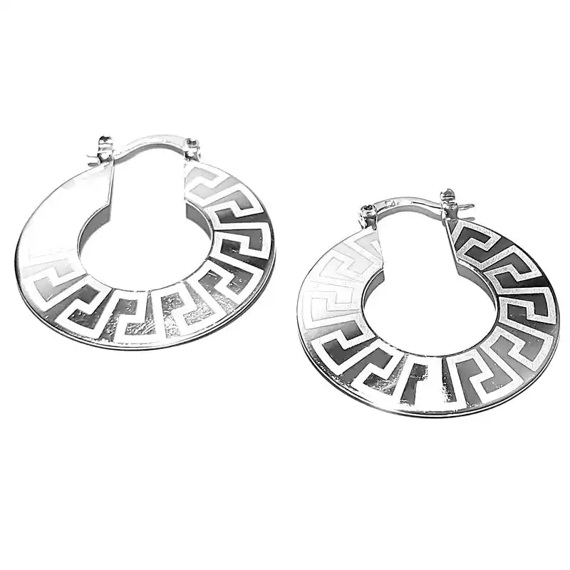 Prix Réduit Boucles d'oreilles rhodiées Créoles