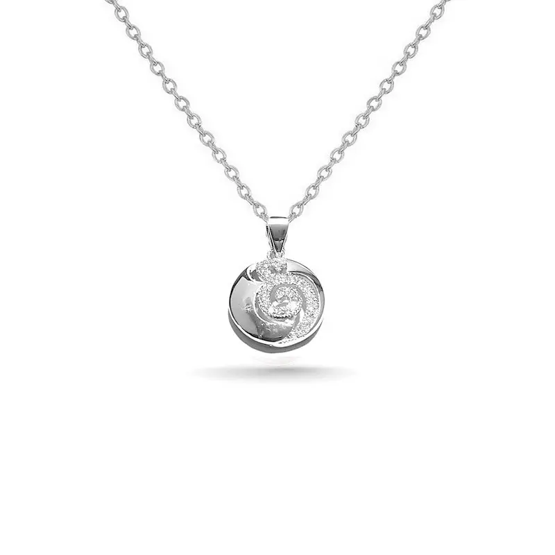 Collier rhodié chaîne et pendentif escargot Must-Have